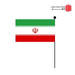 پرچم دستی ایران پارچه‌ای سایز 20x30