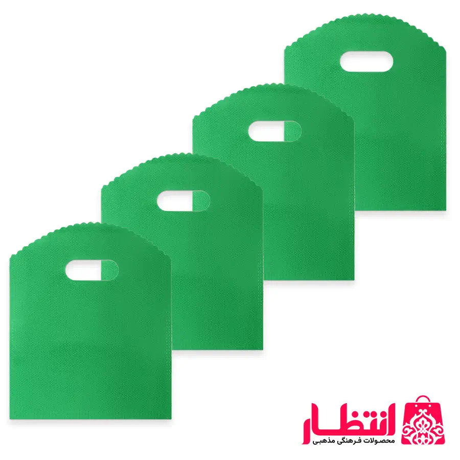 ساک دستی سبز سایز 13x16 بسته 50 عددی