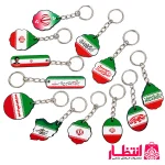 جاکلیدی چوبی دو طرفه پرچم ایران - بسته ۵۰ عددی